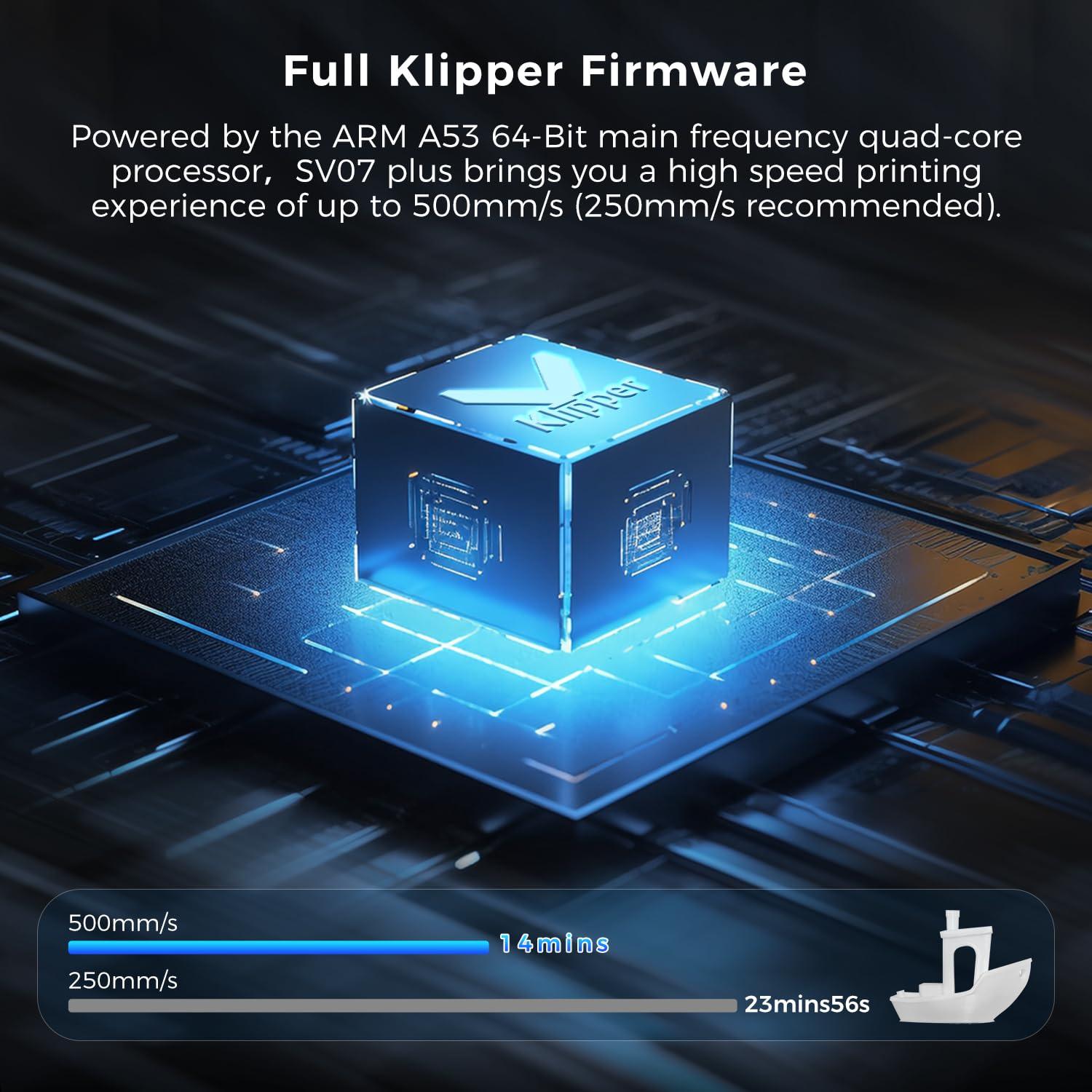 Klipper Firmware Interface on Sovol SV07 Plus Touchscreen